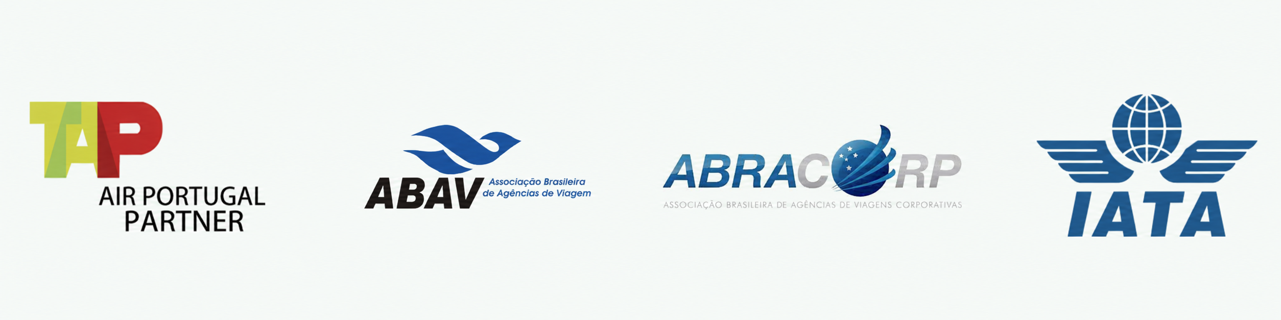 Certificações e parcerias: TAP Air Portugal Partner, ABAV — Associação Brasileira de Agências de Viagem, ABRACORP — Associação Brasileira de Agências de Viagens Corporativas, IATA